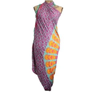 Sarong Teal Paarse Mandela