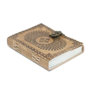 Leren notitieboek Blauwe mandala (18x13 cm)