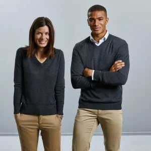 Russell Ladies V-Neck Knitted Pullover