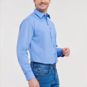Russell Men LSL Clas. Polycot. Poplin Shirt