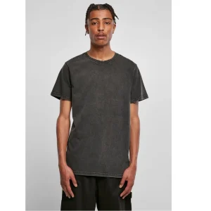 Acid washed round neck tee