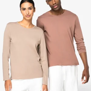 Ecologisch verwassen uniseks T-shirt lange mouwen