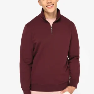 Duurzame herensweater met opstaande ritskraag