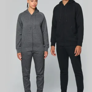 Unisex ritsjack met capuchon