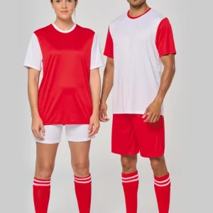 Volwassen tweekleurige jersey met korte mouwen