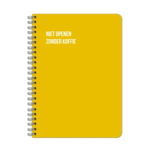 Notitieboek - Niet openen zonder koffie