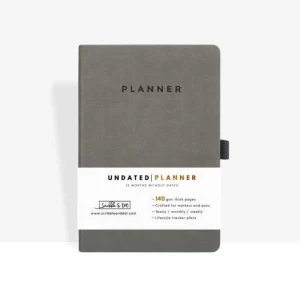 Scribble & Dot Ongedateerde Wekelijkse & Maandplanner | Grijs